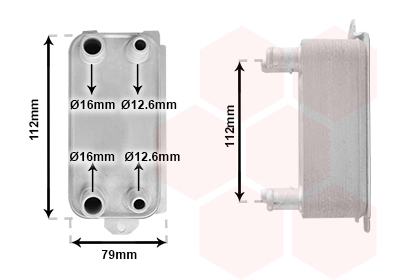 Oliekoeler motorolie Van Wezel 77013700