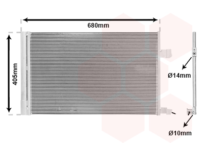 Airco condensor Van Wezel 77015701