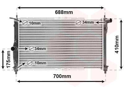 Radiateur Van Wezel 81002014