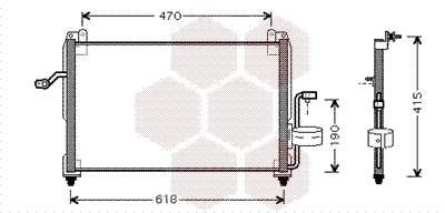 Airco condensor Van Wezel 81005045