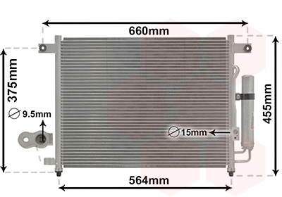 Airco condensor Van Wezel 81005049