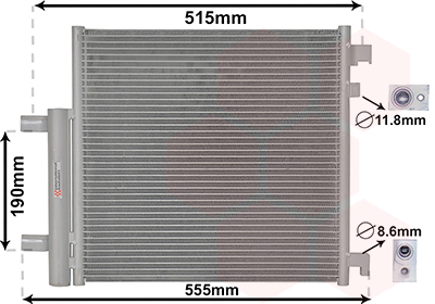 Airco condensor Van Wezel 81005140