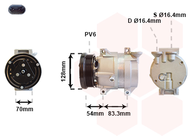 Airco compressor Van Wezel 8100K071