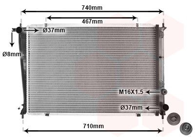 Radiateur Van Wezel 82002049