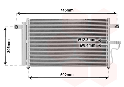 Airco condensor Van Wezel 82005082