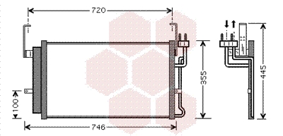 Airco condensor Van Wezel 82005084