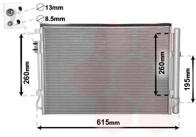 Airco condensor Van Wezel 82005207