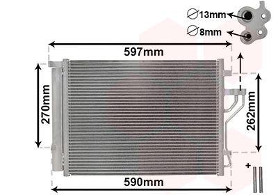 Airco condensor Van Wezel 82005280