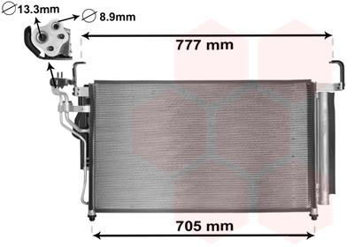 Airco condensor Van Wezel 82005347