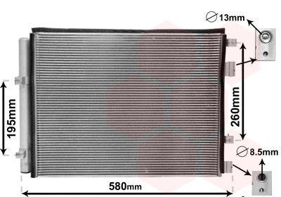 Airco condensor Van Wezel 82005396