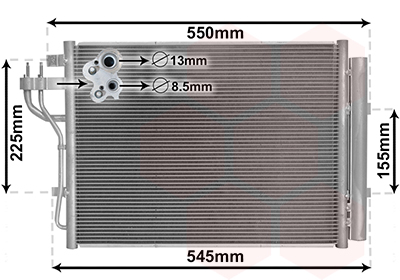 Airco condensor Van Wezel 82005445