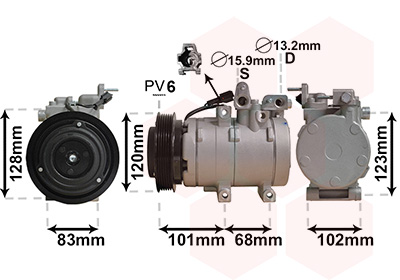 Airco compressor Van Wezel 8200K123