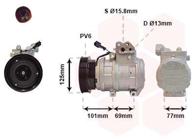 Airco compressor Van Wezel 8200K208