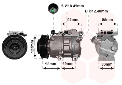 Airco compressor Van Wezel 8200K239