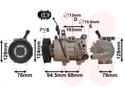 Airco compressor Van Wezel 8200K295