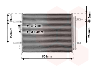 Airco condensor Van Wezel 82015712