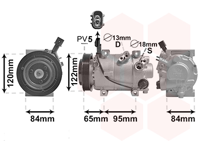 Airco compressor Van Wezel 8201K710