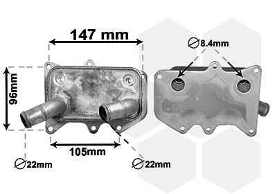 Oliekoeler motorolie Van Wezel 83003215