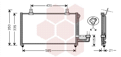 Airco condensor Van Wezel 83005032