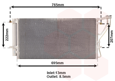 Airco condensor Van Wezel 83005105