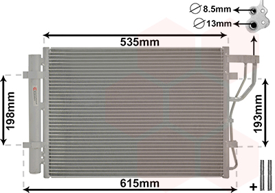 Airco condensor Van Wezel 83005206