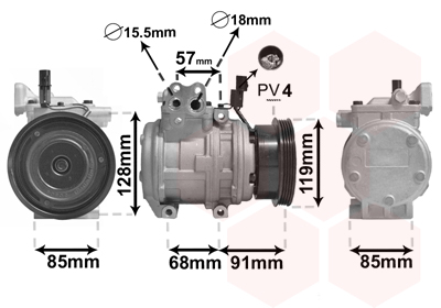 Airco compressor Van Wezel 8300K155