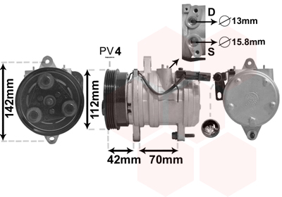 Airco compressor Van Wezel 8300K168