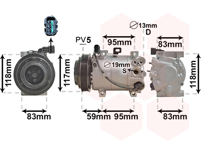 Airco compressor Van Wezel 8300K193