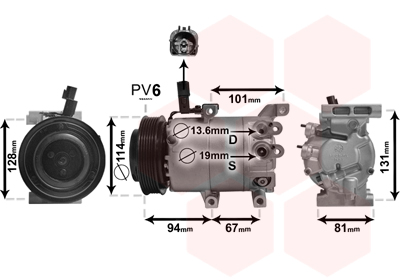 Airco compressor Van Wezel 8300K223