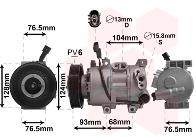 Airco compressor Van Wezel 8300K242