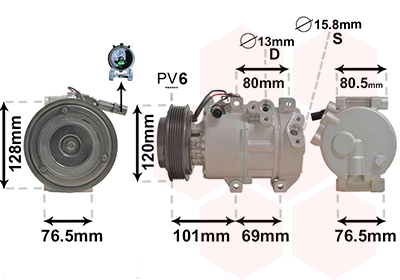 Airco compressor Van Wezel 8301K703