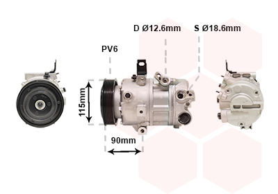 Airco compressor Van Wezel 8301K711