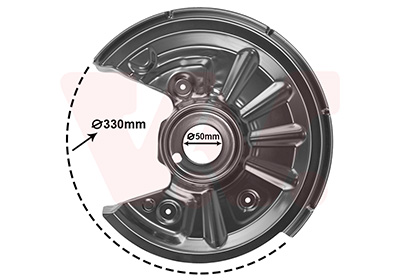 Dekplaat, remschijf Van Wezel 0335373
