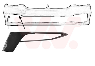 Voorbumper deel Van Wezel 0550584