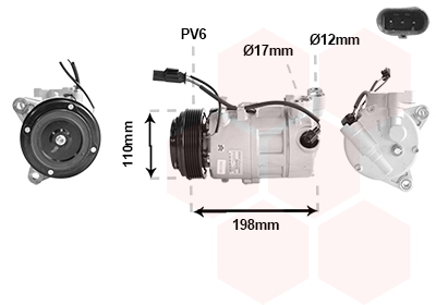 Airco compressor Van Wezel 0601K704