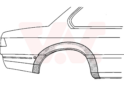 Spatbord deel achter rechts Van Wezel 0626146
