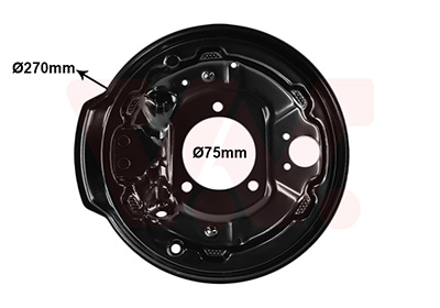 Afdekplaat, remtrommel Van Wezel 0903374