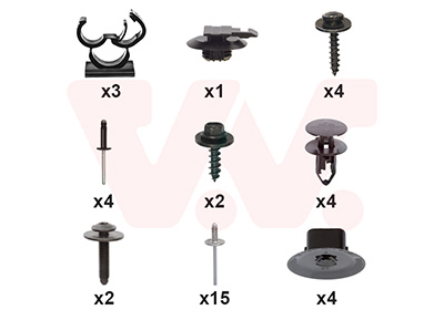 Montageset, bumper Van Wezel 1557793