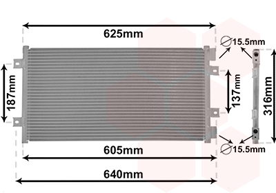 Airco condensor Van Wezel 17005247