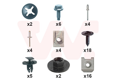 Montageset, bumper Van Wezel 1717794