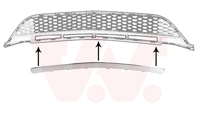Sier- / Beschermingspaneel, radiateurgrille Van Wezel 2946580