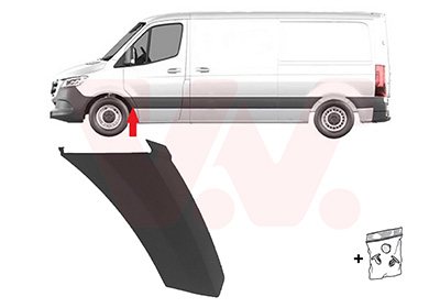 Sier- / beschermingspaneel, spatbord Van Wezel 2973401