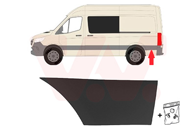 Sier- / beschermingspaneel, zijwand Van Wezel 2973427