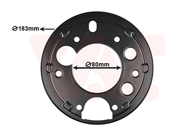 Dekplaat, remschijf Van Wezel 3076373
