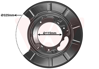 Dekplaat, remschijf Van Wezel 3080373