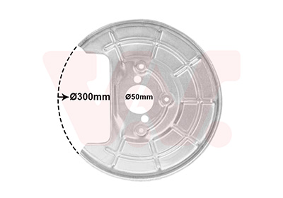 Dekplaat, remschijf Van Wezel 3703373