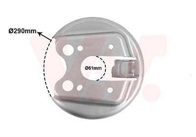 Dekplaat, remschijf Van Wezel 4084373