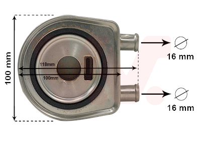 Oliekoeler motorolie Van Wezel 43013705