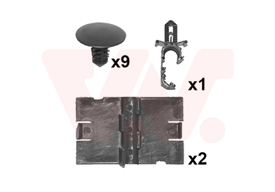 Montageset, motorkap Van Wezel 4386797