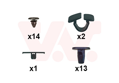 Montageset, motorkap Van Wezel 4907797
